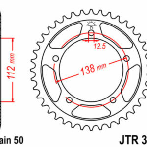 JT JTR302.42 Hátsó lánckerék